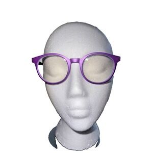 Stylish Airport Eyewear Purple Round Eyeglass Frames 48-20-155‎ - Chic & Modern